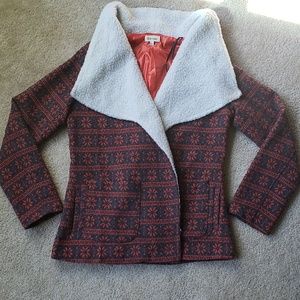 Wool and Sherpa Jacket Size large